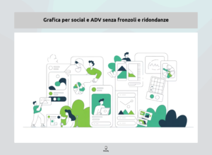 Illustrazione grafica digitale per social media e advertising moderna e minimalista.