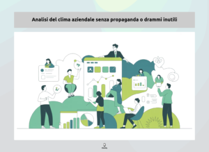 Analisi del clima aziendale con dati, collaborazione e benessere dei dipendenti.